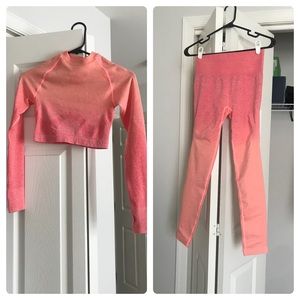 NWOT SMALL Gymshark DUPE ombré seamless set